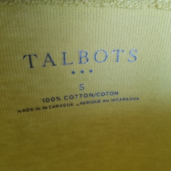 Talbots Boatneck Top Lime Green Small Square Wide - Picture 4 of 5